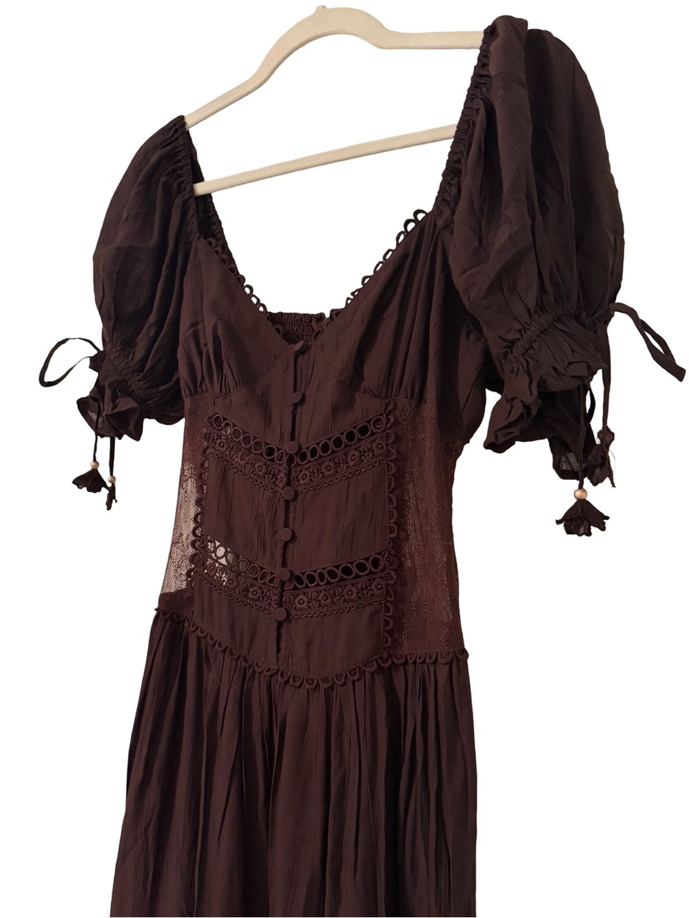 En Saison Peregrine Maxi Dress Chocolate Brown S NWOT - Picture 9 of 14